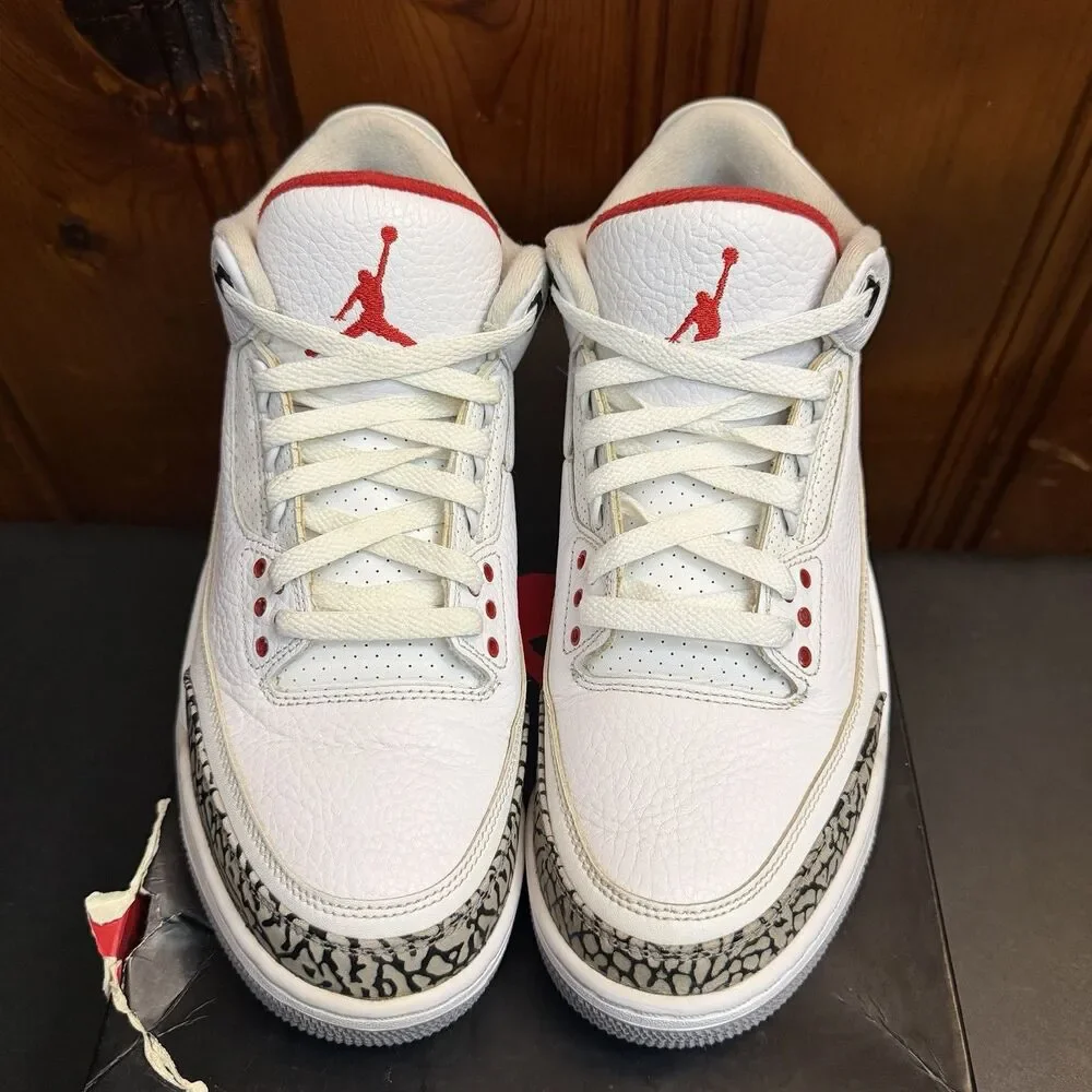 Jordan 3 Katrina Hall Of Fame Size 9.5 Men (136064-116) OG Box White Cement